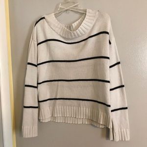 H&M off the shoulder stripe sweater
